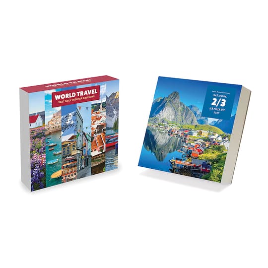 2027 World Travel Daily Desktop Calendar